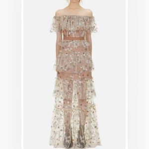 NWT Self-Portrait Star Embellished Maxi Dress US6